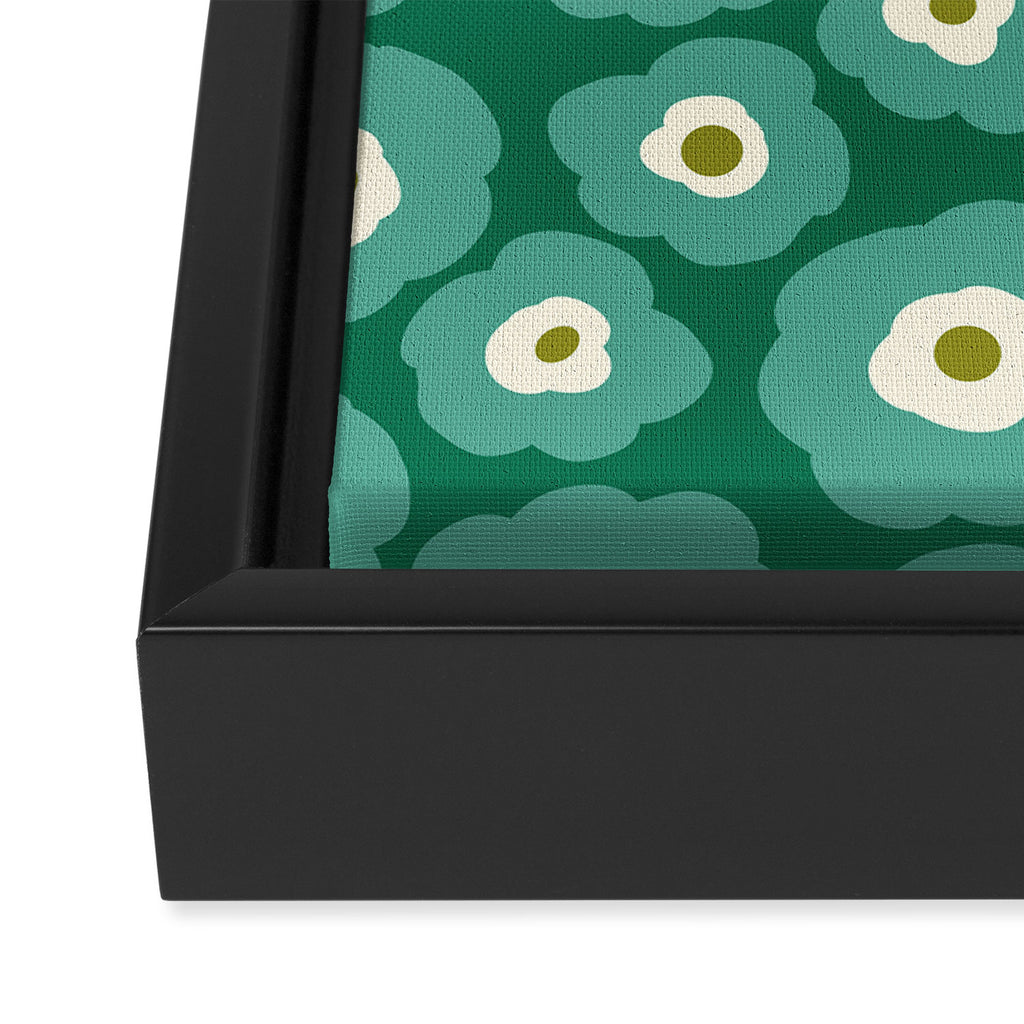 Green Flower Framed Canvas Print Gallery Image 3
