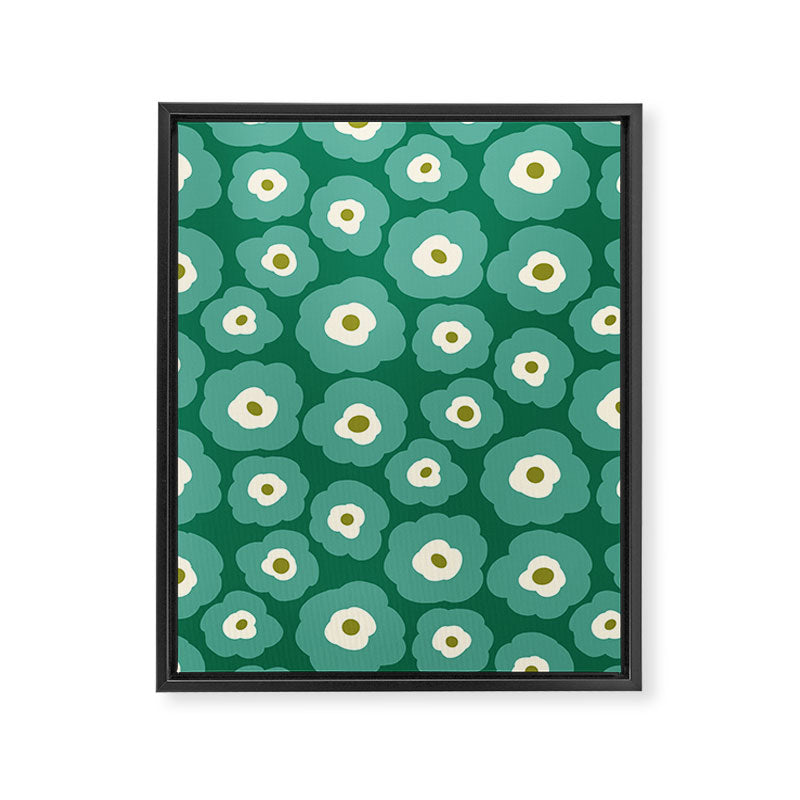 Green Flower Framed Canvas Print Gallery Image 8