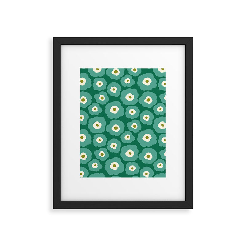 Green Flower Framed Art Print Gallery Image 6