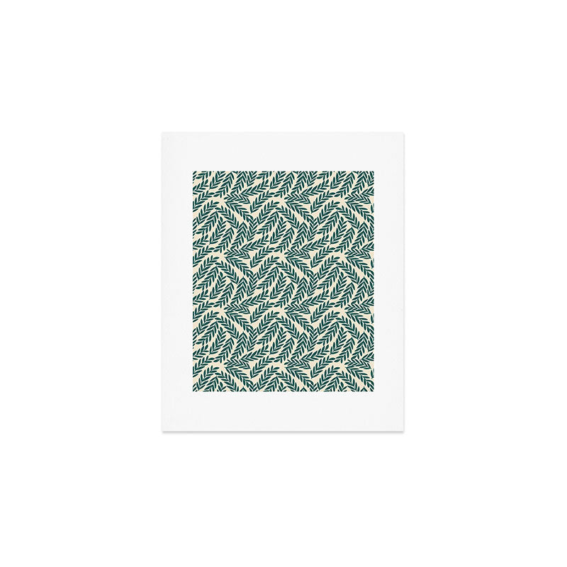Green Leaves Pattern  Art Print Gallery Image 1