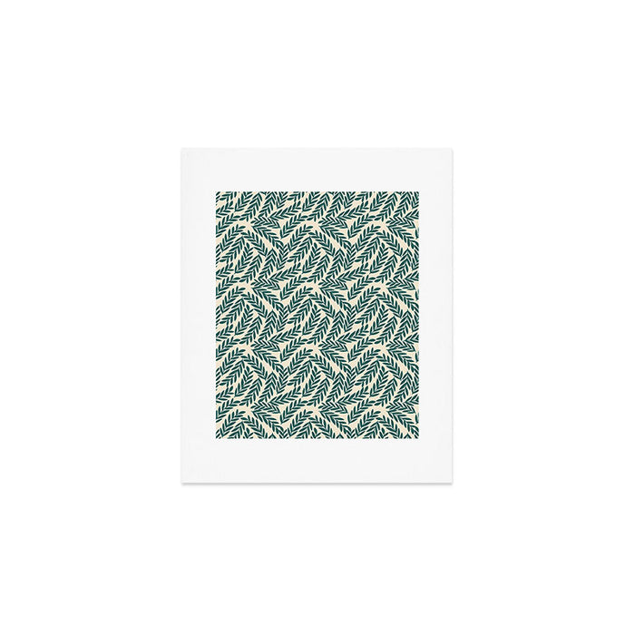 Green Leaves Pattern  Art Print Gallery Image 1
