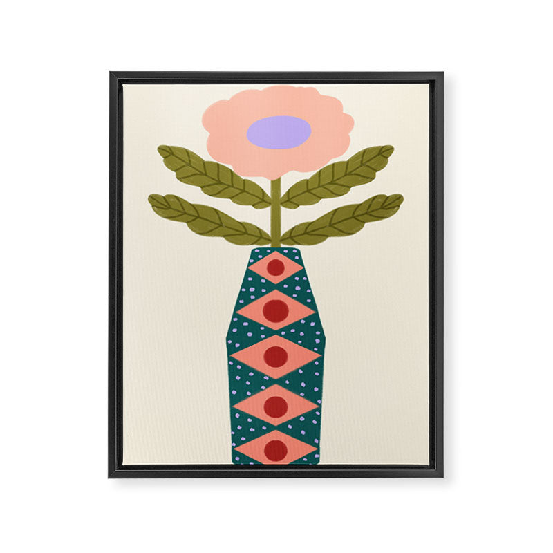 Groovy Floral Vase  Framed Canvas Print Gallery Image 6