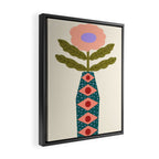 Groovy Floral Vase  Framed Canvas Print Gallery Image 2