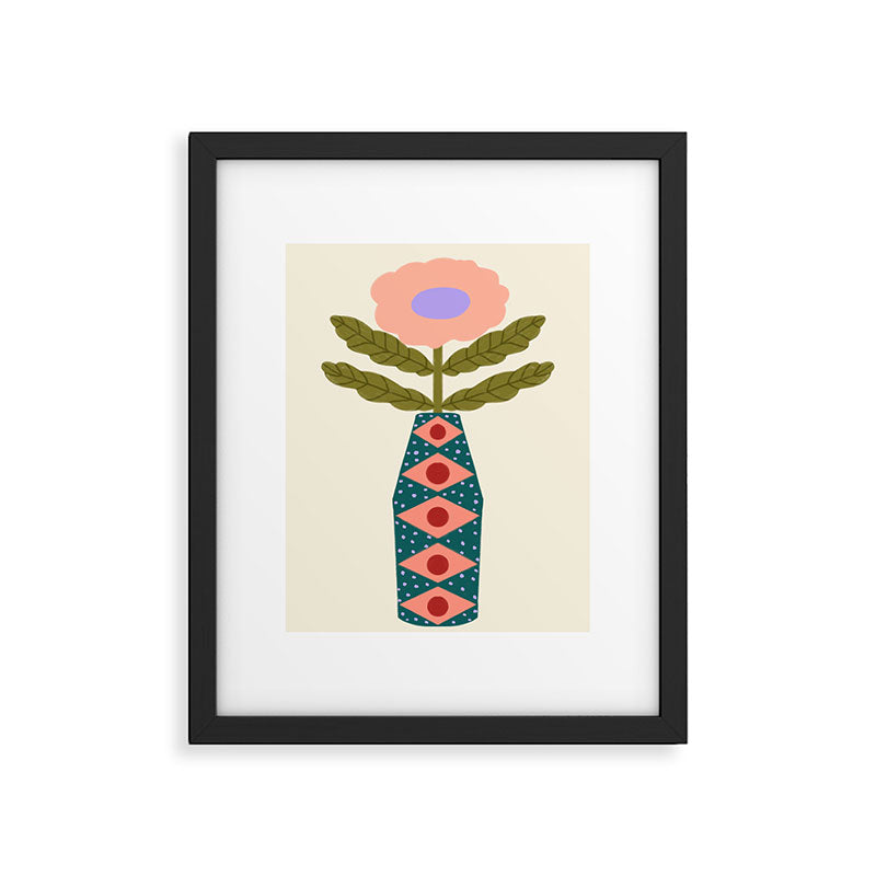 Groovy Floral Vase  Framed Art Print Gallery Image 5