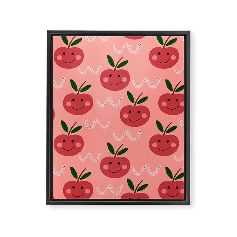 Happy Apple  Framed Canvas Print Gallery Image 8