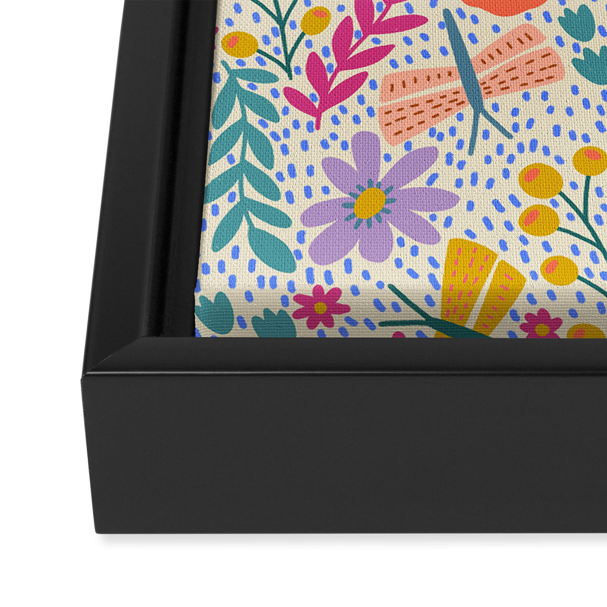 Happy Bloom Framed Canvas Print Gallery Image 3