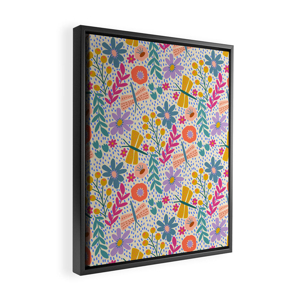 Happy Bloom Framed Canvas Print Gallery Image 2