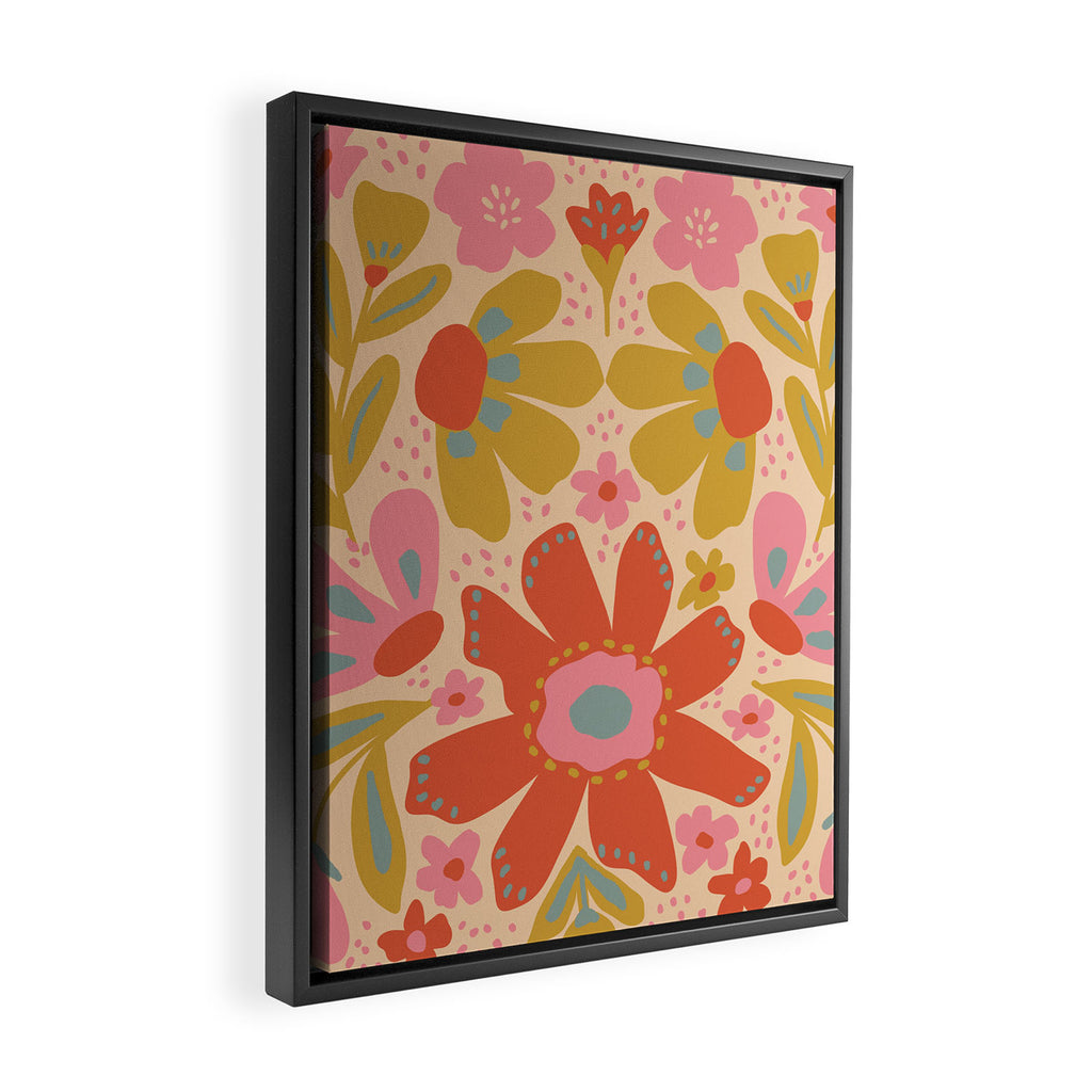 Happy Bloom Framed Canvas Print Gallery Image 2