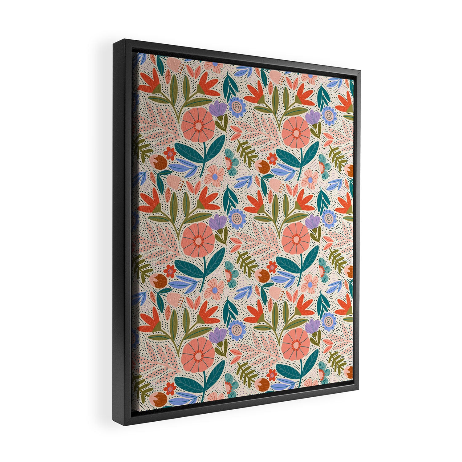 Happy Print  Framed Canvas Print Gallery Image 2