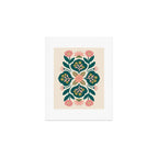 Indian Floral - pink and green  Art Print Gallery Image 1