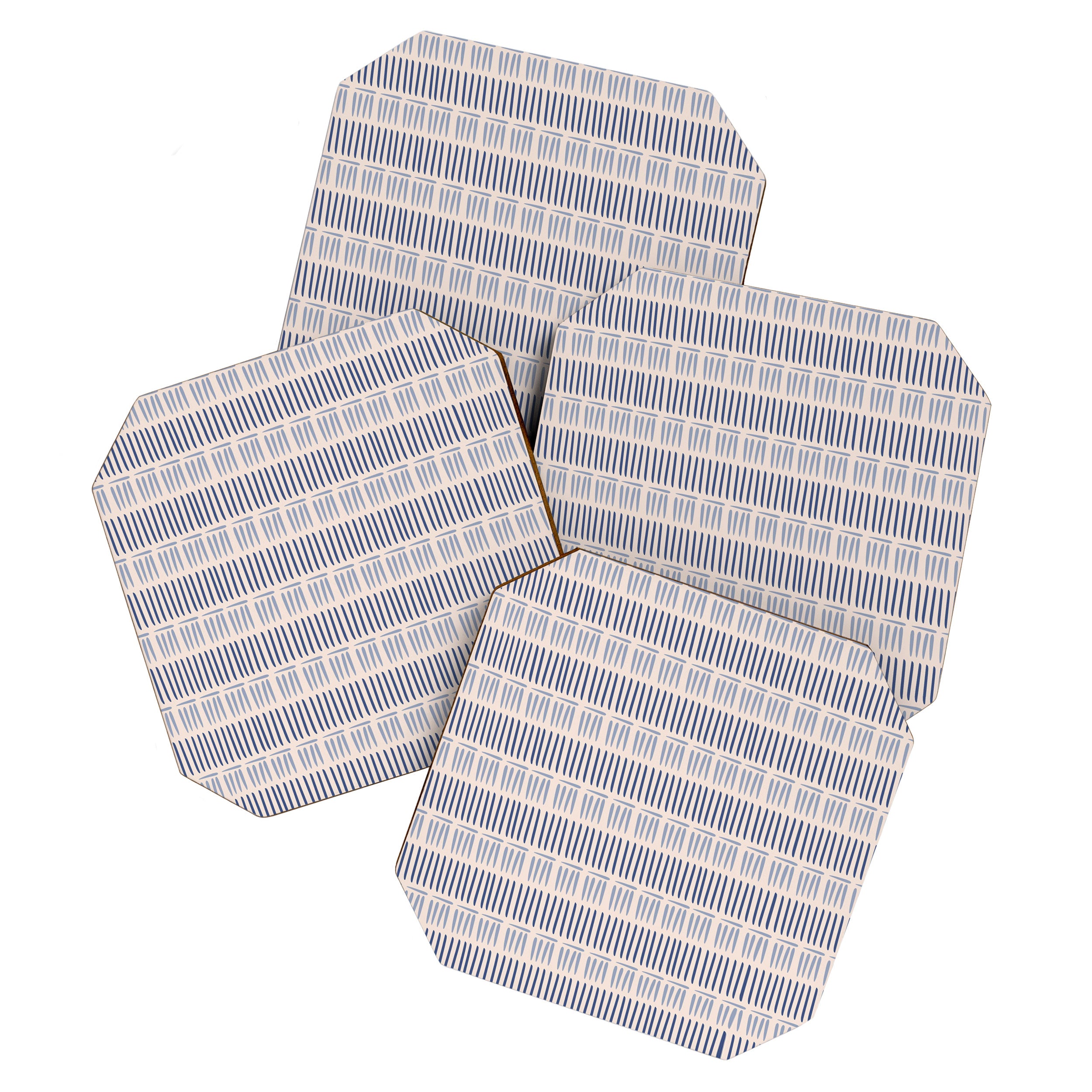 Indigo Blue Stripes  Coaster Gallery Image 1