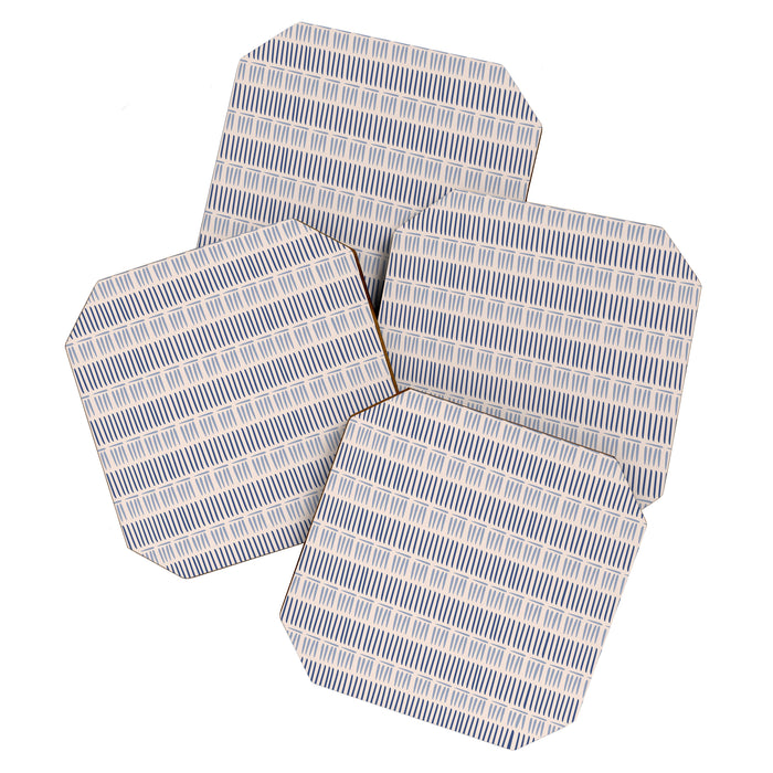 Indigo Blue Stripes  Coaster Gallery Image 1