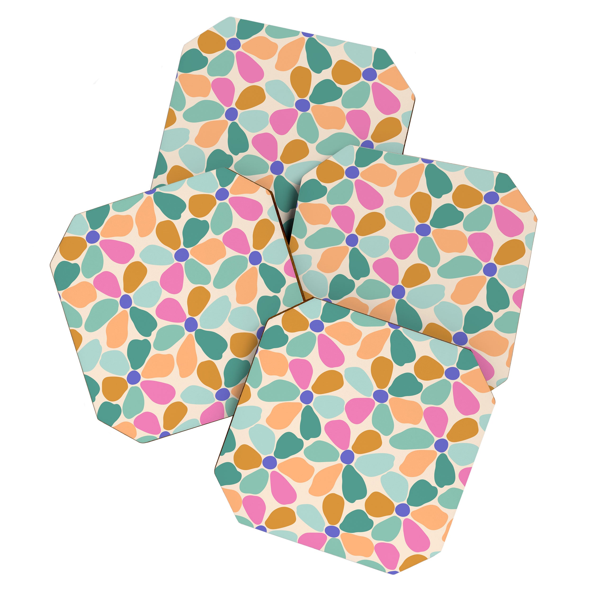 Jelly Bean Retro Flower Coaster Gallery Image 1