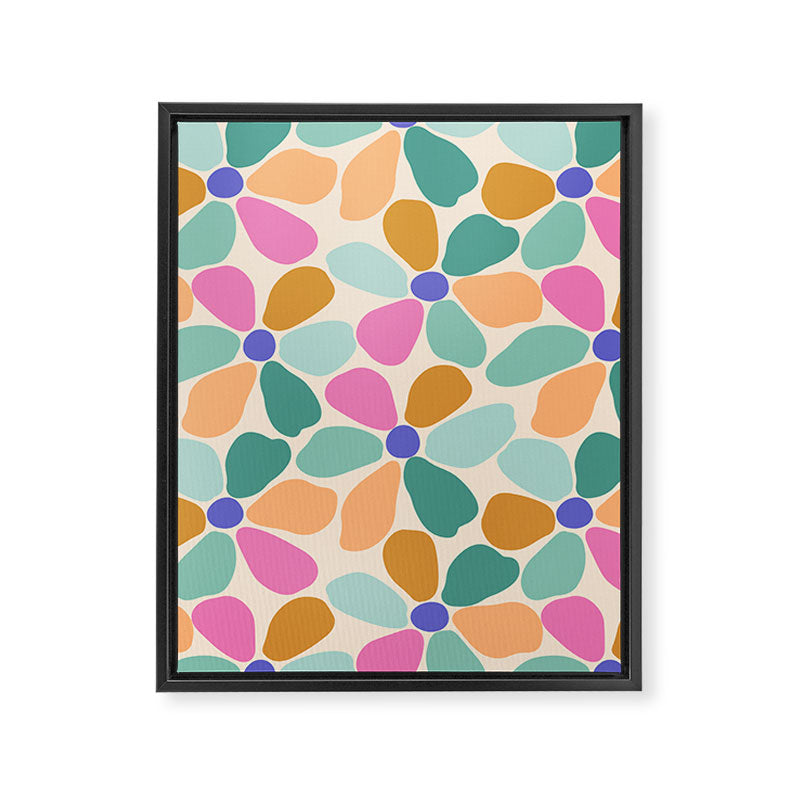 Jelly Bean Retro Flower Framed Canvas Print Gallery Image 8
