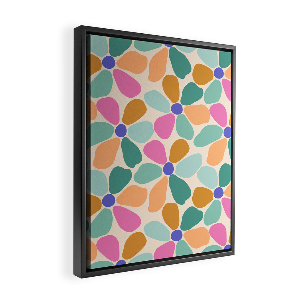 Jelly Bean Retro Flower Framed Canvas Print Gallery Image 2