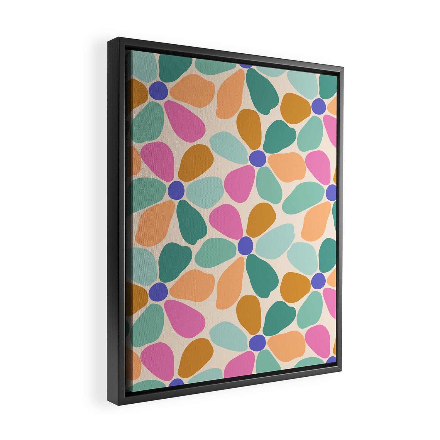 Jelly Bean Retro Flower Framed Canvas Print Gallery Image 2