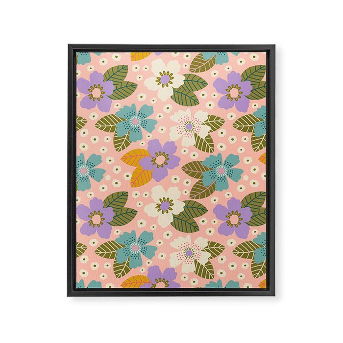 Joyful Bloom - Peach Framed Canvas Print Gallery Image 1