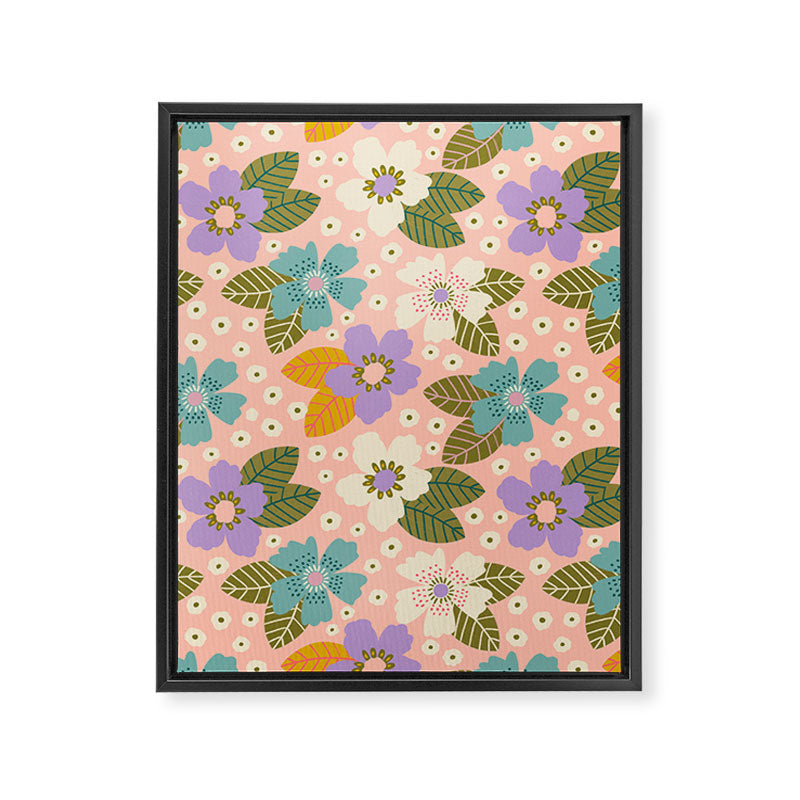 Joyful Bloom - Peach Framed Canvas Print Gallery Image 8
