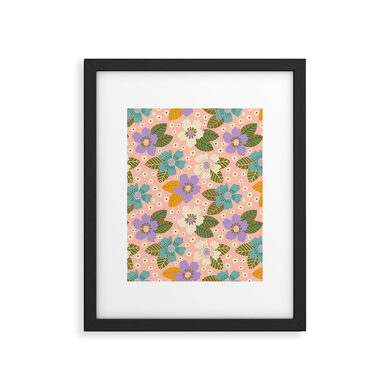 Joyful Bloom - Peach Framed Art Print Gallery Image 6