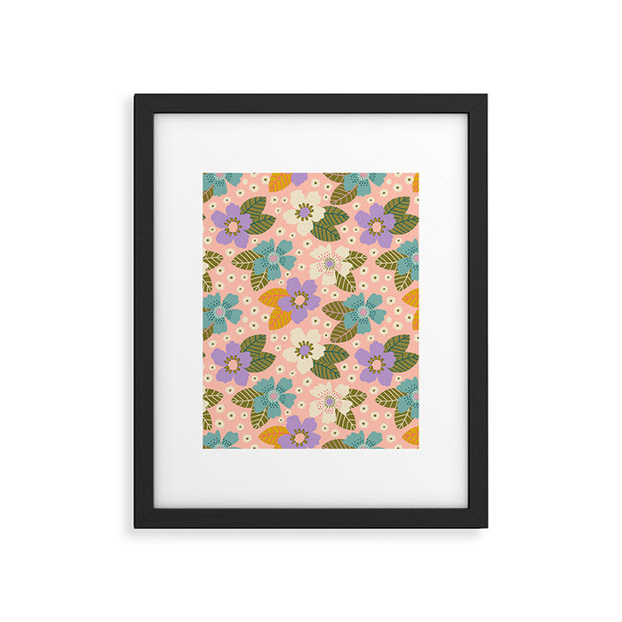 Joyful Bloom - Peach Framed Art Print Gallery Image 1