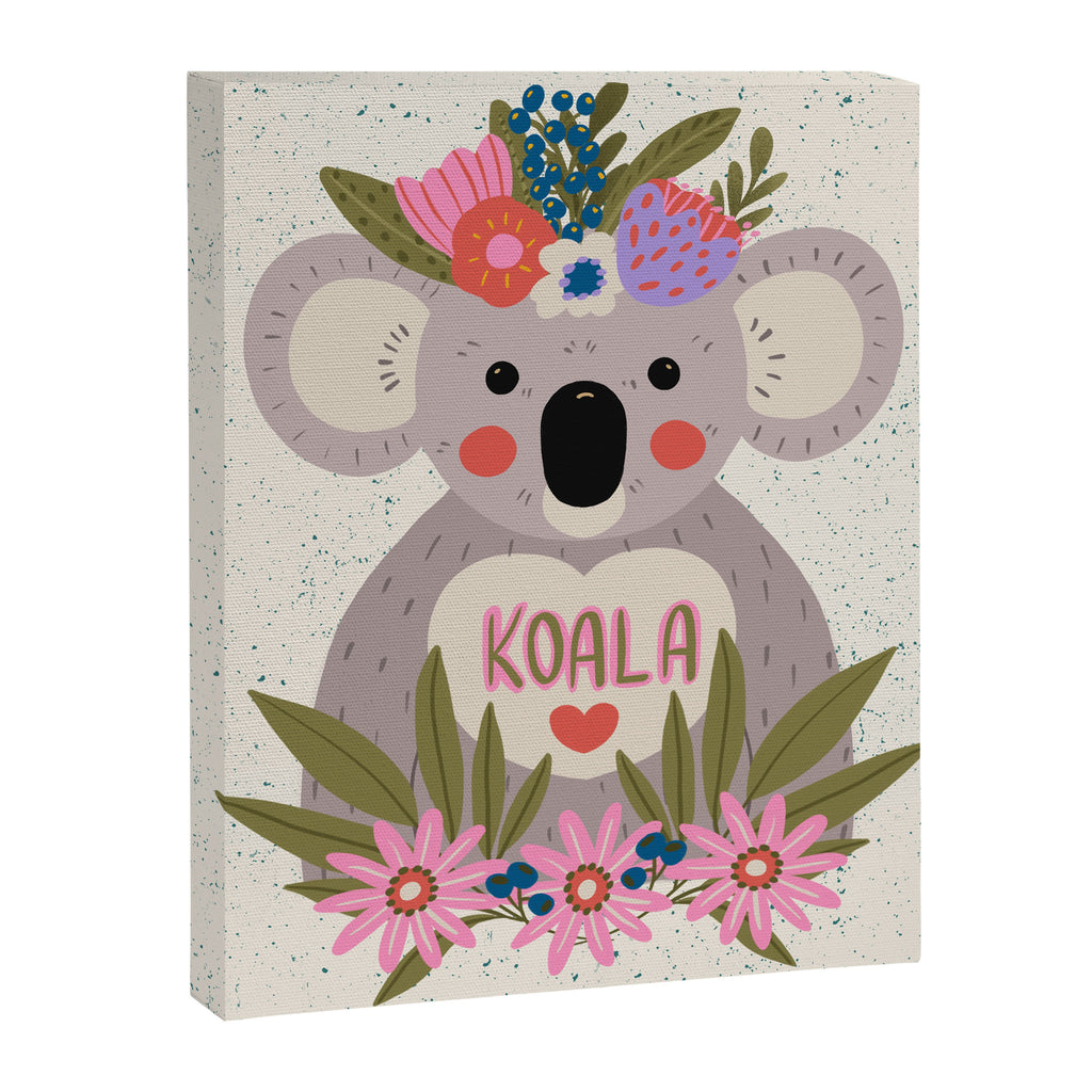 Koala with flowers  Canvas Print Gallery Image 8