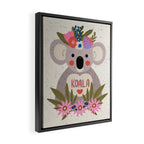 Koala with flowers  Framed Canvas Print Gallery Image 2