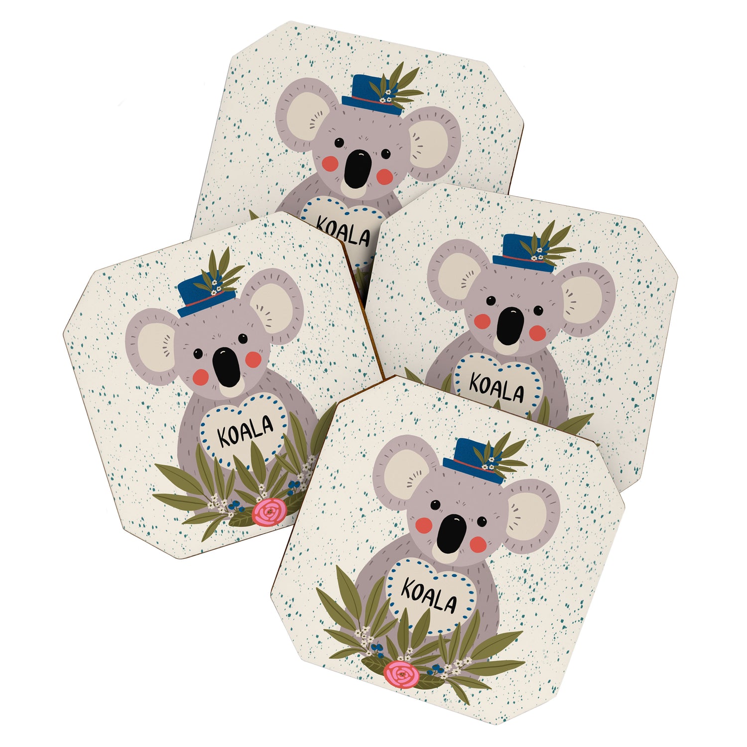 Koala with hat  Coaster Gallery Image 1