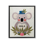 Koala with hat  Framed Canvas Print Gallery Image 8
