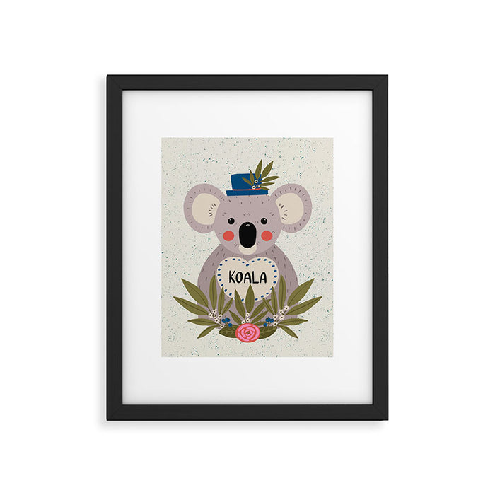 Koala with hat  Framed Art Print Gallery Image 1