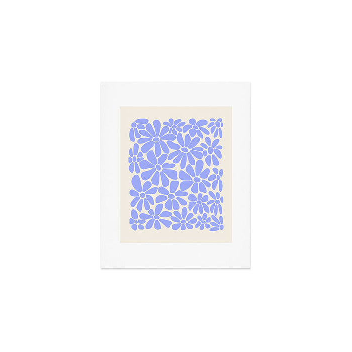 Lavender - Retro Floral  Art Print Gallery Image 1