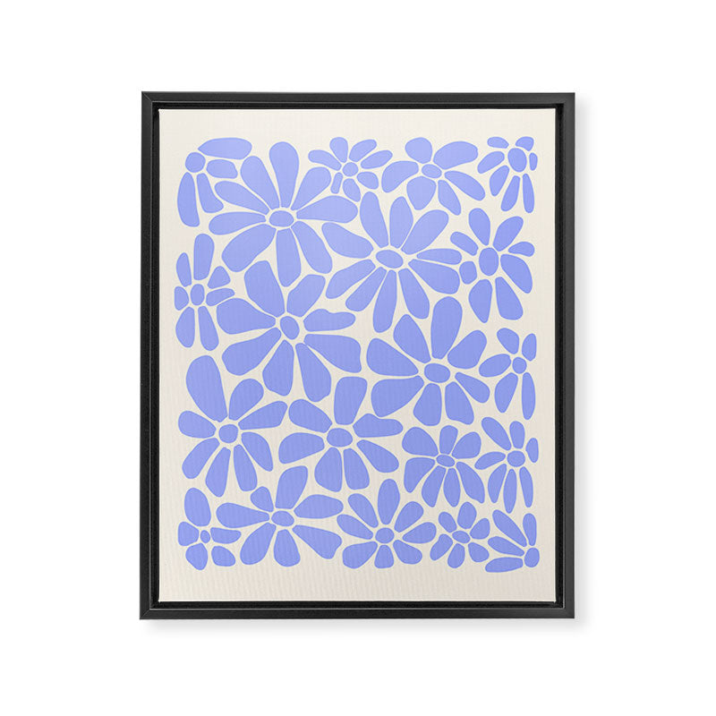 Lavender - Retro Floral  Framed Canvas Print Gallery Image 6