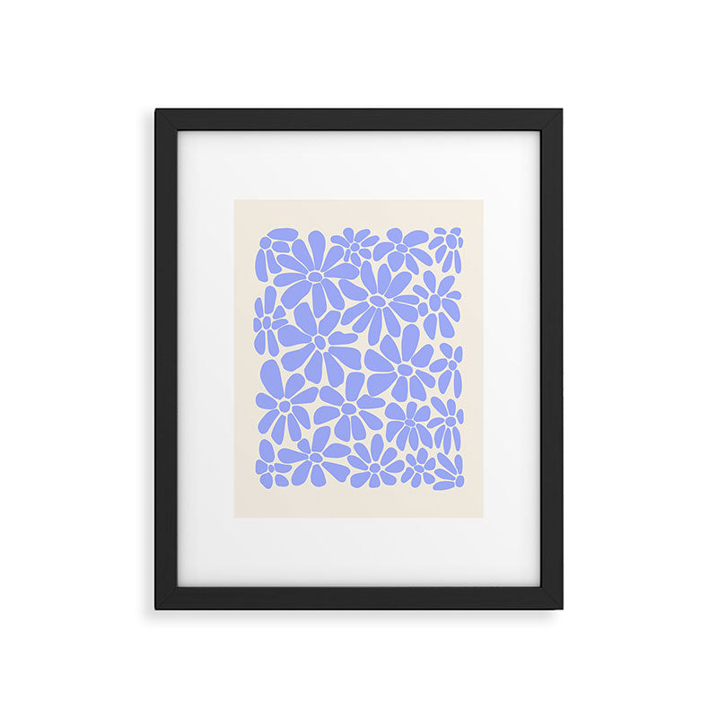 Lavender - Retro Floral  Framed Art Print Gallery Image 5