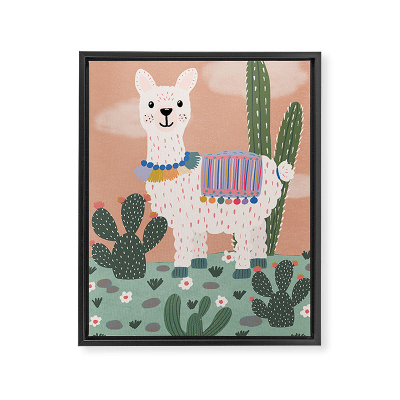 Llama  Framed Canvas Print Gallery Image 6