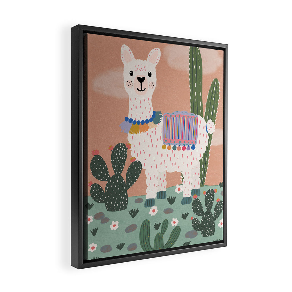 Llama  Framed Canvas Print Gallery Image 2