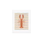 Lobster - Blue Stripes Art Print Gallery Image 1