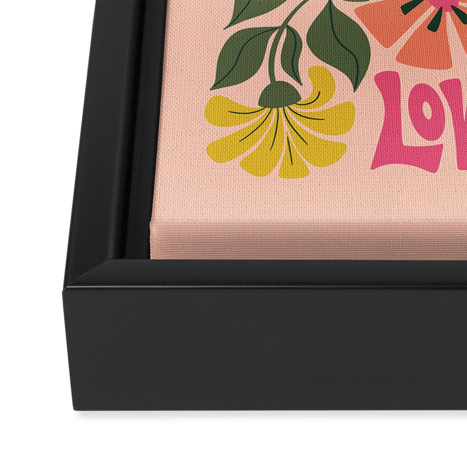 LOVE MORE  Framed Canvas Print Gallery Image 3