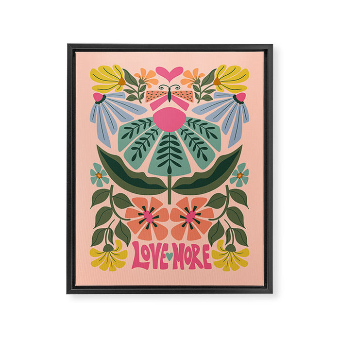 LOVE MORE  Framed Canvas Print Gallery Image 1