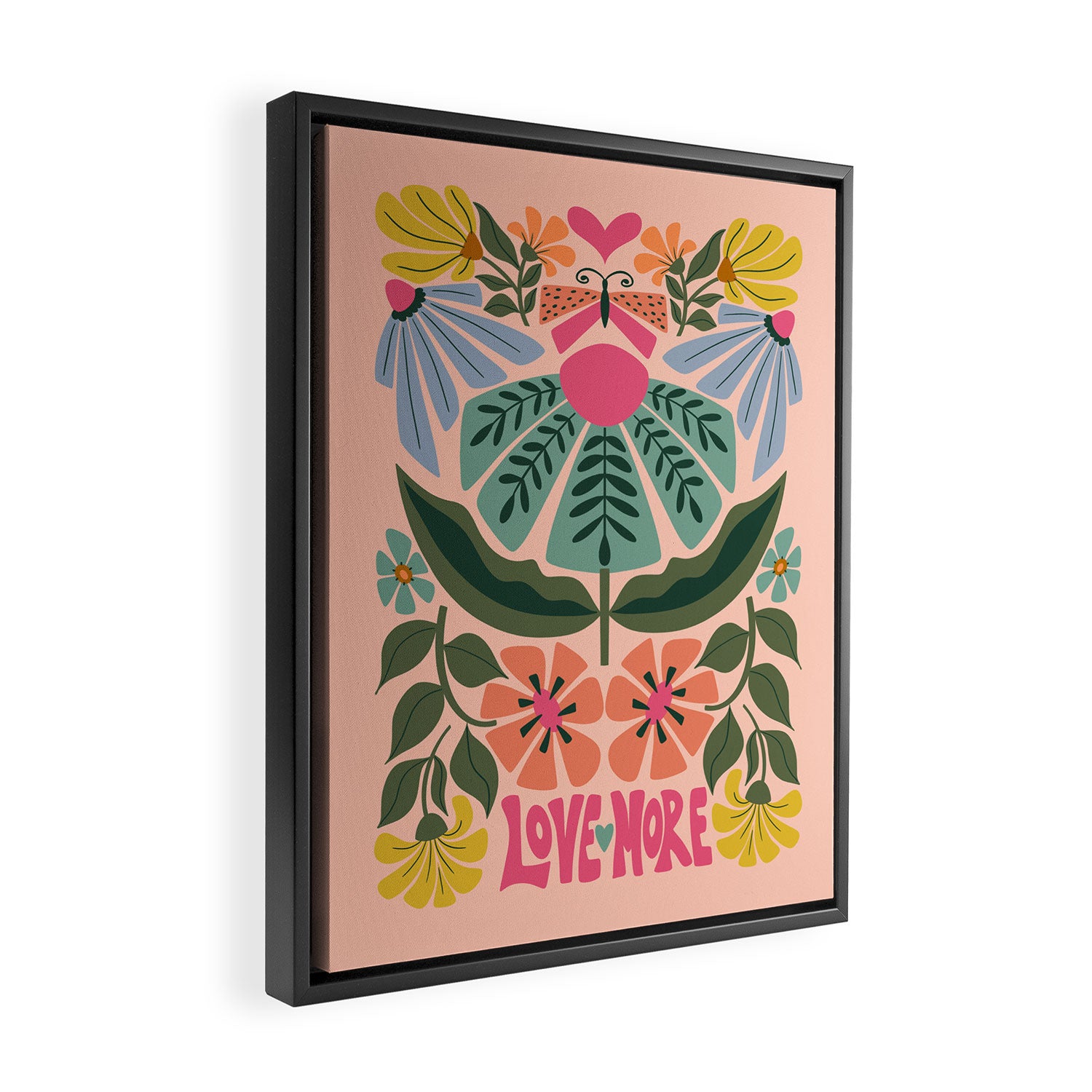 LOVE MORE  Framed Canvas Print Gallery Image 2