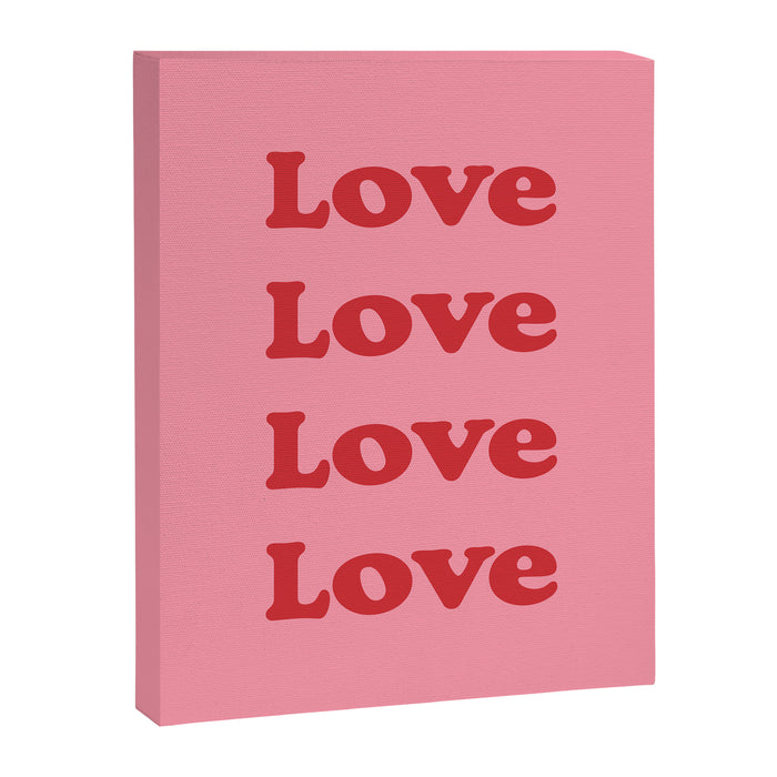 Love - pink and red Canvas Print Gallery Image 1