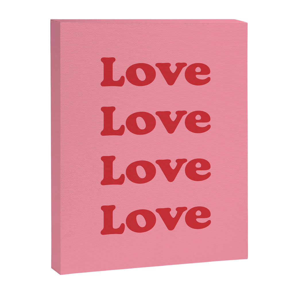Love - pink and red Canvas Print Gallery Image 8