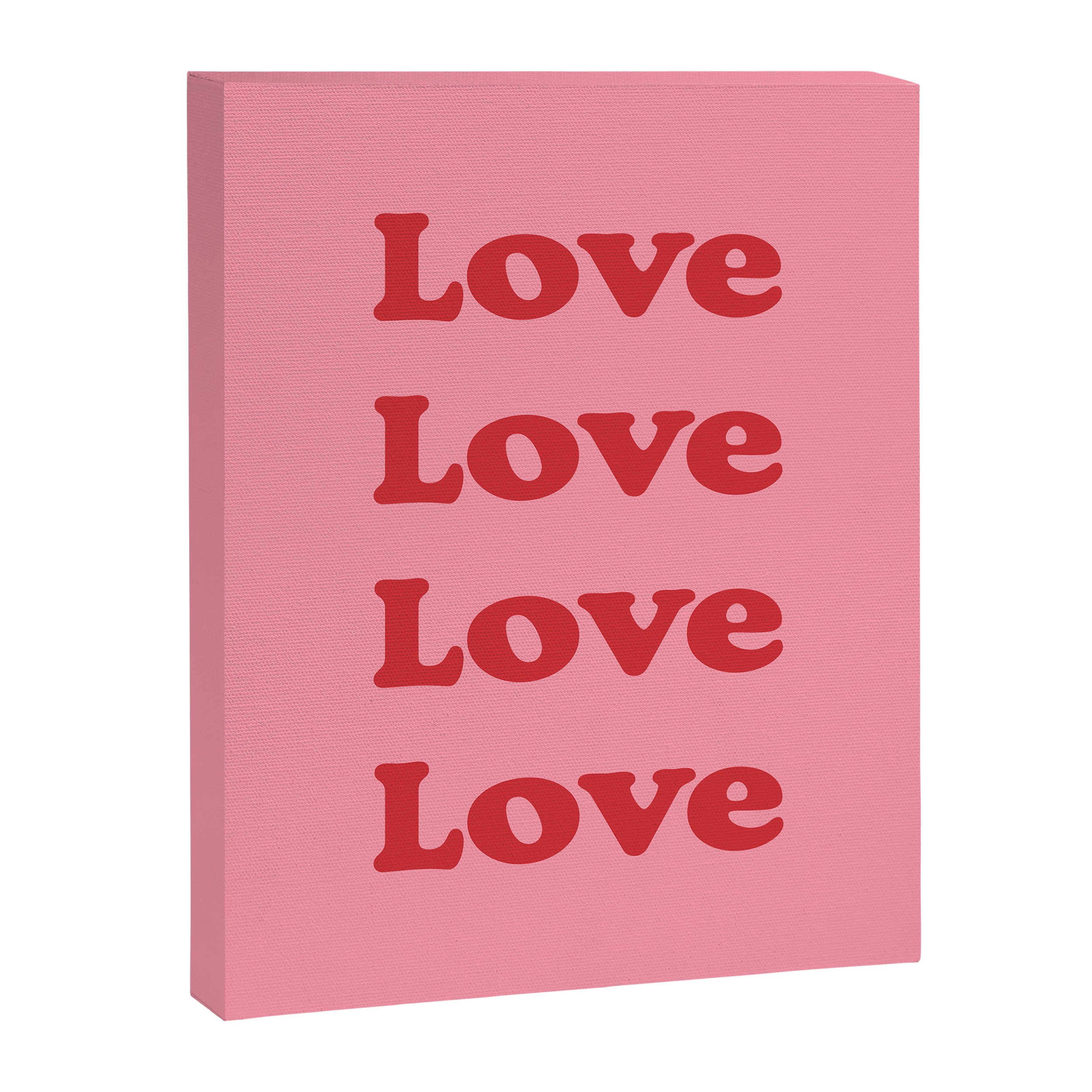 Love - pink and red Canvas Print Gallery Image 8