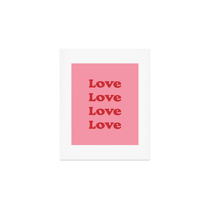 Love - pink and red Art Print Gallery Image 1