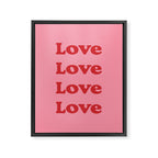 Love - pink and red Framed Canvas Print Gallery Image 8