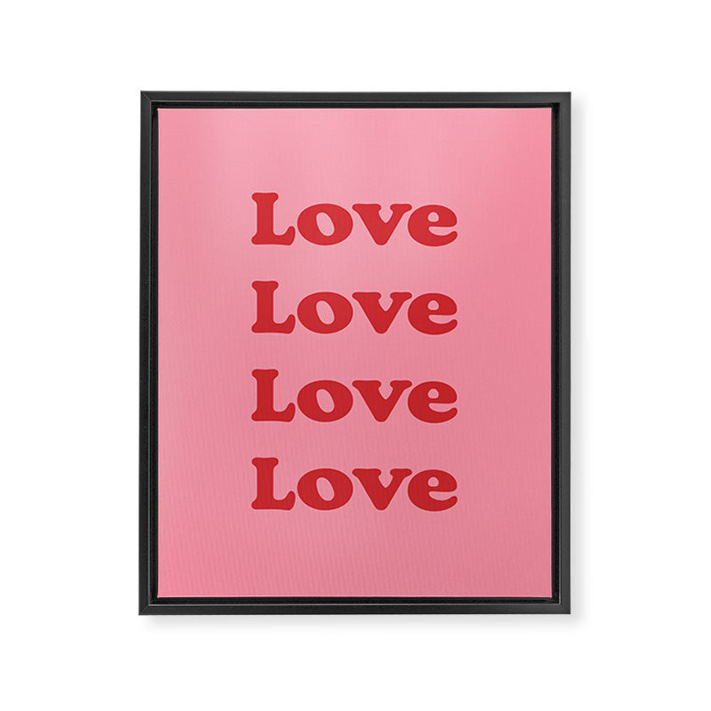 Love - pink and red Framed Canvas Print Gallery Image 8