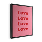 Love - pink and red Framed Canvas Print Gallery Image 2