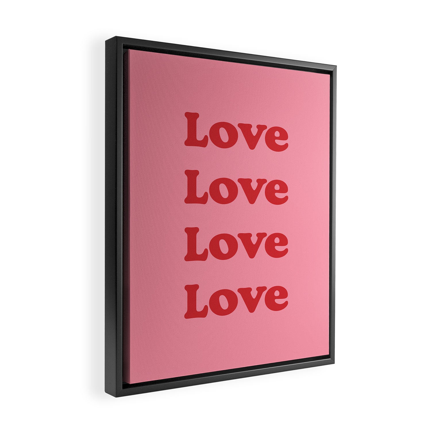 Love - pink and red Framed Canvas Print Gallery Image 2