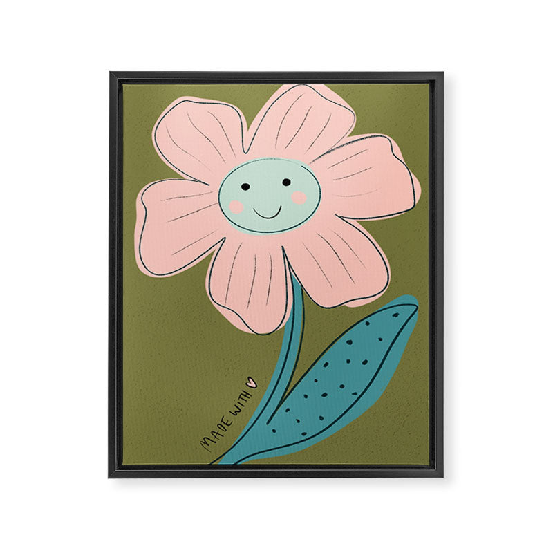 Made with Love- Flower Print  Framed Canvas Print Gallery Image 6