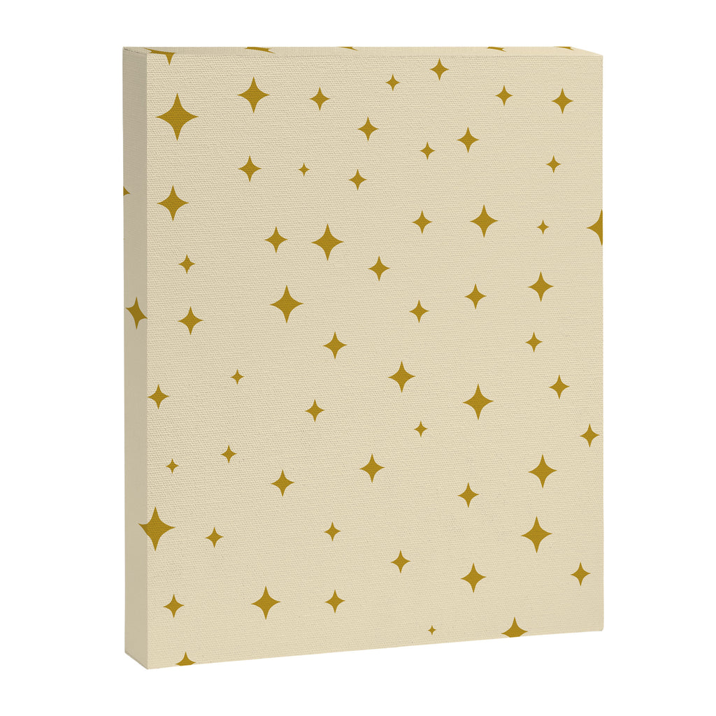 Make a wish - Gold star pattern Canvas Print Gallery Image 8