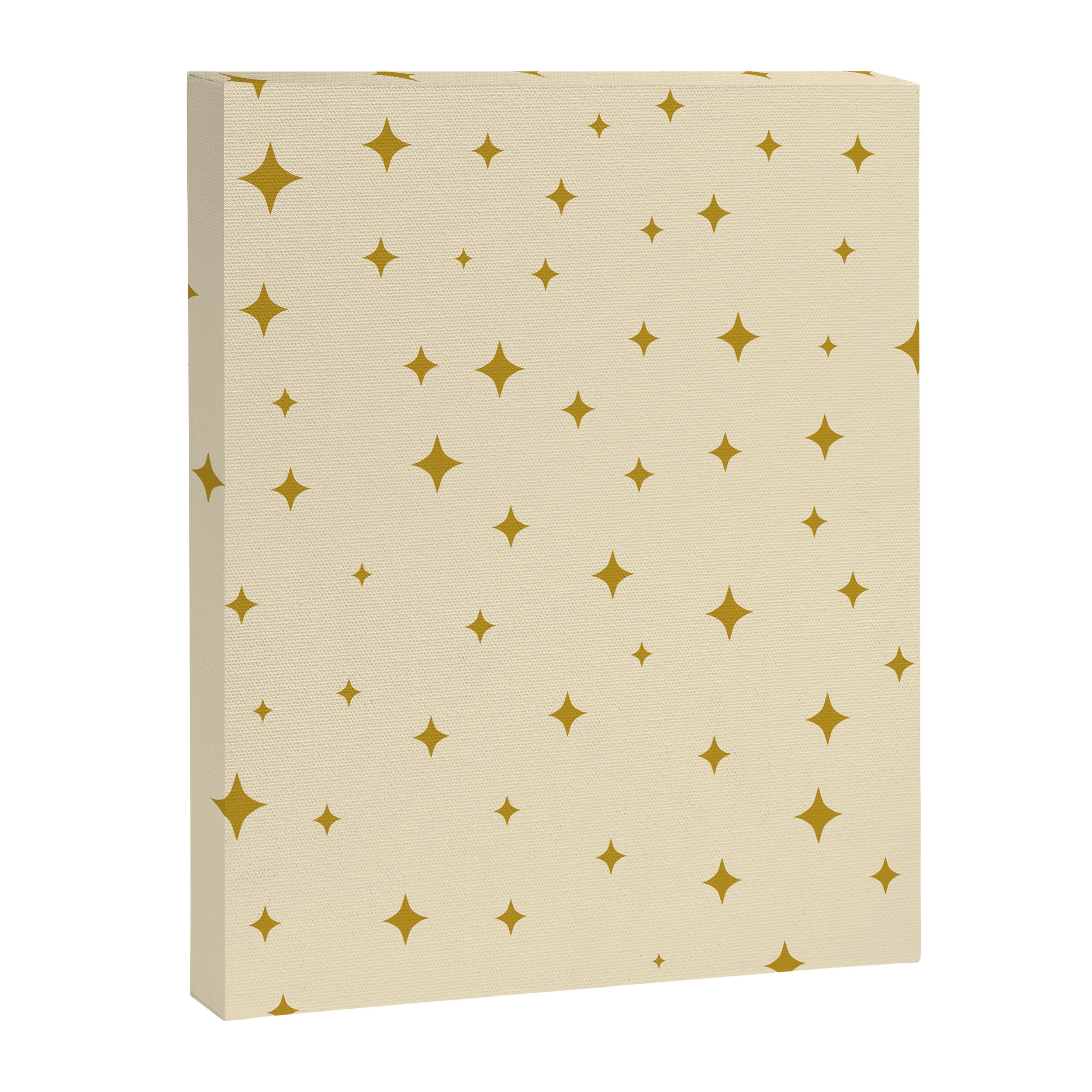 Make a wish - Gold star pattern Canvas Print Gallery Image 8