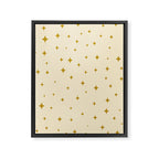 Make a wish - Gold star pattern Framed Canvas Print Gallery Image 8